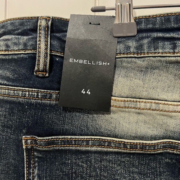 Embellish  NWT Distressed denim jeans grunge Denim by design size 44 blue - Picture 3 of 11